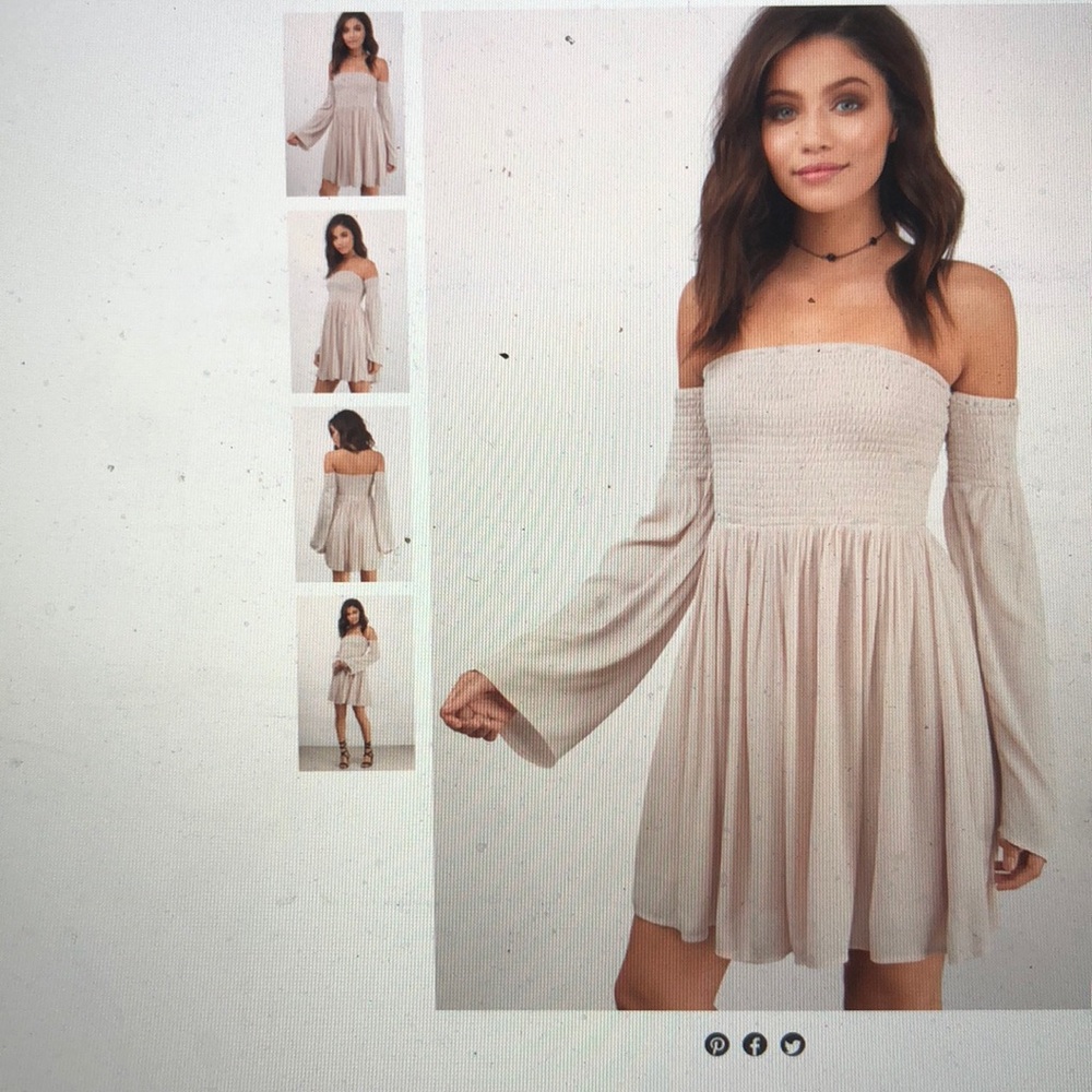 Off the shoulder skater dress